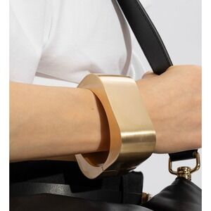 Cult Gaia Rue Brass Sculptural Chunky Cuff Luxury Designer Bracelet Bangle